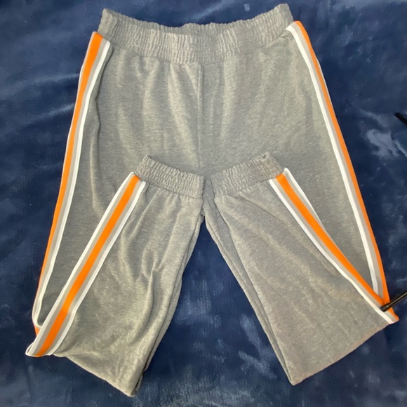 Orange Striped Grey Sweats - Picture 2 of 5